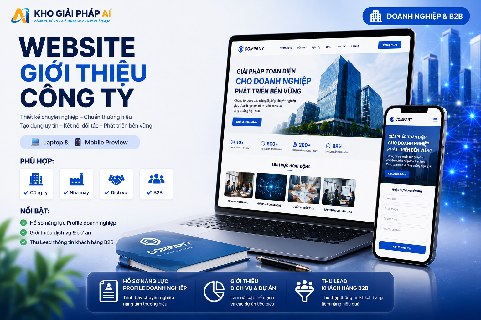 Mẫu Landing Page Giới Thiệu Công Ty