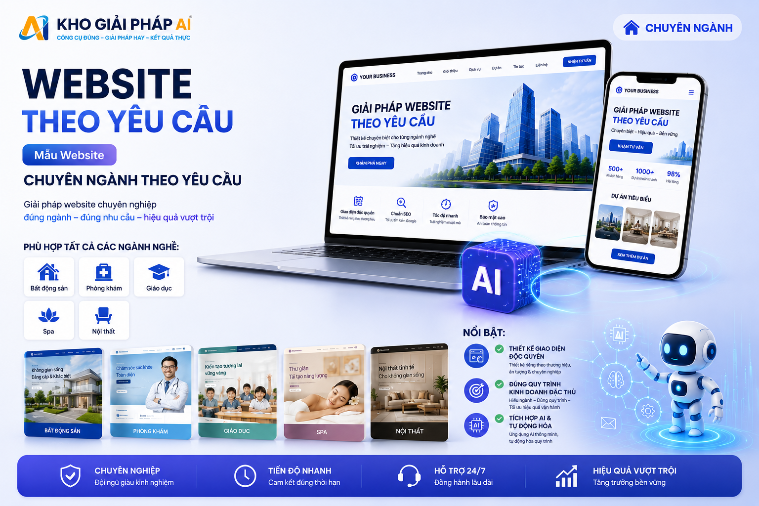 Mẫu Website Chuyên Ngành Theo Yêu Cầu