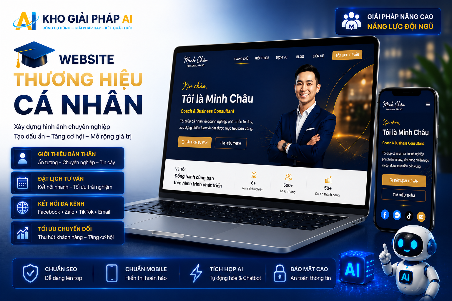 Mẫu Landing Page Thương Hiệu Cá Nhân